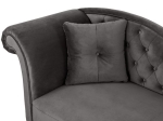 ΑΝΑΚΛΙΝΔΡΟ T.CHESTERFIELD ΓΚΡΙ ΒΕΛΟΥΔΟ NIOVI HM3007.10 ΑΡ.ΜΠΡΑΤΣO 189x61x84Yεκ.