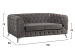 ΣΕΤ ΣΑΛΟΝΙ ALBERT 3ΘΕΣΙΟΣ & 2ΘΕΣΙΟΣ & ΠΟΛΥΘΡΟΝΑ T.CHESTERFIELD ΓΚΡΙ HM11052.10