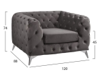 ΣΕΤ ΣΑΛΟΝΙ ALBERT 3ΘΕΣΙΟΣ & 2ΘΕΣΙΟΣ & ΠΟΛΥΘΡΟΝΑ T.CHESTERFIELD ΓΚΡΙ HM11052.10