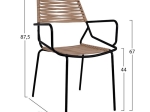 ΣΕΤ 3ΤΜΧ ALLEGRA WICKER ΜΕ ΤΡΑΠΕΖΙ Φ70Χ74Υ ΜΠΕΖ & ΜΑΥΡΟ ΧΡΩΜΑ HM10479