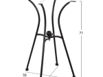 ΒΑΣΗ ΜΕΤΑΛΛΙΚΗ HM466 4NYXH ΣΕ ΜΑΥΡΟ ΧΡΩΜΑ 50x50 cm.