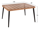 ΣΕΤ 5ΤΜΧ ALLEGRA WICKER ΜΕ ΤΡΑΠΕΖΙ 140X80Χ78Υ ΜΠΕΖ & ΜΑΥΡΟ ΧΡΩΜΑ HM10508