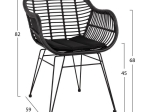 ΣΕΤ 5ΤΜΧ ALLEGRA WICKER ΜΕ ΤΡΑΠΕΖΙ 140X80Χ78Υ ΜΠΕΖ & ΜΑΥΡΟ ΧΡΩΜΑ HM10508