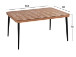 ΣΕΤ 7ΤΜΧ ALLEGRA WICKER ΜΕ ΤΡΑΠΕΖΙ 160X90X78Υ ΜΠΕΖ & ΜΑΥΡΟ ΧΡΩΜΑ HM10496