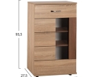 ΒΙΤΡΙΝΑ-ΝΤΟΥΛΑΠΙ TV AMALFI SONAMA-ΚΑΡΥΔΙ HM2321.01 56,5Χ27,5Χ93,5Υ εκ.