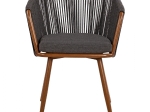 ΠΟΛΥΘΡΟΝΑ ΑΛΟΥΜΙΝΙΟΥ HARRIET BAMBOO LOOK ΜΕ ΣΧΟΙΝΙ ΓΚΡΙ HM5548.01 60X62X81Υ εκ.