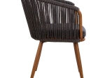 ΠΟΛΥΘΡΟΝΑ ΑΛΟΥΜΙΝΙΟΥ HARRIET BAMBOO LOOK ΜΕ ΣΧΟΙΝΙ ΓΚΡΙ HM5548.01 60X62X81Υ εκ.