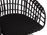 ΠΟΛΥΘΡΟΝΑ ΤΥΠΟΥ ΦΩΛΙΑ ΜΕΤΑΛΛΙΚΗ ALLEGRA HM5456.02 ΜΕ WICKER ΜΑΥΡΟ 59Χ56,5Χ83Υ εκ.