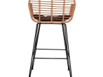 ΣΚΑΜΠΟ ΜΕΤΑΛΛΙΚΟ ΜΕ ΜΑΞΙΛΑΡΙ ALLEGRA HM5640 ΜΕ WICKER ΣΕ ΜΠΕΖ ΑΠΟΧΡΩΣΗ 54x61x109 εκ.