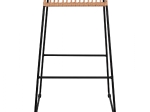 ΣΚΑΜΠΟ ΜΕΤΑΛΛΙΚΟ ALLEGRA HM5641 ΜΕ WICKER ΣΕ ΜΠΕΖ ΑΠΟΧΡΩΣΗ 49x50x76 εκ.