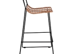 ΣΚΑΜΠΟ ΜΕΤΑΛΛΙΚΟ ALLEGRA HM5642 ΜΕ WICKER ΣΕ ΜΠΕΖ ΑΠΟΧΡΩΣΗ 48x53x100 εκ.