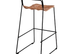 ΣΚΑΜΠΟ ΜΕΤΑΛΛΙΚΟ ALLEGRA HM5642 ΜΕ WICKER ΣΕ ΜΠΕΖ ΑΠΟΧΡΩΣΗ 48x53x100 εκ.