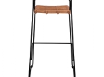 ΣΚΑΜΠΟ ΜΕΤΑΛΛΙΚΟ ALLEGRA HM5642 ΜΕ WICKER ΣΕ ΜΠΕΖ ΑΠΟΧΡΩΣΗ 48x53x100 εκ.
