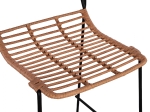 ΣΚΑΜΠΟ ΜΕΤΑΛΛΙΚΟ ALLEGRA HM5642 ΜΕ WICKER ΣΕ ΜΠΕΖ ΑΠΟΧΡΩΣΗ 48x53x100 εκ.