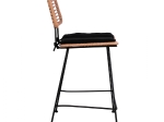 ΣΚΑΜΠΟ ΜΕΣΑΙΟΥ ΥΨΟΥΣ ALLEGRA HM5644 ΜΕΤΑΛΛΙΚΟ ΜΕ WICKER ΣΕ ΜΠΕΖ ΑΠΟΧΡΩΣΗ 55x56x107 εκ.