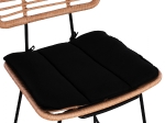 ΣΚΑΜΠΟ ΜΕΣΑΙΟΥ ΥΨΟΥΣ ALLEGRA HM5644 ΜΕΤΑΛΛΙΚΟ ΜΕ WICKER ΣΕ ΜΠΕΖ ΑΠΟΧΡΩΣΗ 55x56x107 εκ.