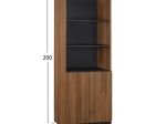 ΕΠΑΓΓΕΛΜΑΤΙΚΗ ΒΙΒΛΙΟΘΗΚΗ ΓΡΑΦΕΙΟΥ SUPREME HM2354 80x40x200Υ εκ.
