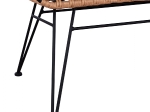 ΠΑΓΚΑΚΙ ΜΕΤΑΛΛΙΚΟ ALLEGRA HM5692 ΜΕ WICKER ΜΑΥΡΟ-ΜΠΕΖ 124x57x77Υ εκ.