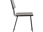 ΚΑΡΕΚΛΑ ΜΕΤΑΛΛΙΚΗ ALLEGRA HM5693 ΜΕ WICKER ΜΑΥΡΟ-ΛΕΥΚΟ 46x56x88Υ εκ.