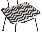 ΚΑΡΕΚΛΑ ΜΕΤΑΛΛΙΚΗ ALLEGRA HM5693 ΜΕ WICKER ΜΑΥΡΟ-ΛΕΥΚΟ 46x56x88Υ εκ.