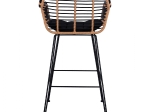 ΣΚΑΜΠΟ ΜΕΤΑΛΛΙΚΟ ALLEGRA HM5690 ΜΕ WICKER ΜΑΥΡΟ-ΜΠΕΖ 55x60x109Υ εκ.