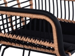 ΣΚΑΜΠΟ ΜΕΤΑΛΛΙΚΟ ALLEGRA HM5690 ΜΕ WICKER ΜΑΥΡΟ-ΜΠΕΖ 55x60x109Υ εκ.