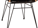 ΠΟΛΥΘΡΟΝΑ ΜΕ ΜΑΞΙΛΑΡΙ ΜΕΤΑΛΛΙΚΗ ALLEGRA HM5663 ΜΕ WICKER ΜΠΕΖ & ΜΑΥΡΟ ΧΡΩΜΑ  58x60x82Υ εκ.