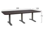 ΓΡΑΦΕΙΟ ΣΥΝΕΔΡΙΑΣΕΩΝ WALVIA ΕΠΑΓΓΕΛΜΑΤΙΚΟ WENGE HM2047.12 240X120X75Υ εκ.