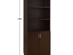 ΒΙΒΛΙΟΘΗΚΗ ΓΡΑΦΕΙΟΥ VANCE ΕΠΑΓΓΕΛΜΑΤΙΚΗ WENGE HM2055.12 80Χ40Χ190Υ εκ.