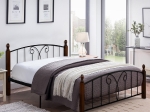 ΚΡΕΒΑΤΙ ΔΙΠΛΟ SUZIE HM585 ΓΙΑ ΣΤΡΩΜΑ 150x200 εκ. ΜΕΤΑΛΛΟ ΞΥΛΟ
