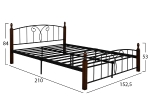 ΚΡΕΒΑΤΙ ΔΙΠΛΟ SUZIE HM585 ΓΙΑ ΣΤΡΩΜΑ 150x200 εκ. ΜΕΤΑΛΛΟ ΞΥΛΟ