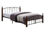 ΚΡΕΒΑΤΙ ΔΙΠΛΟ SUZIE HM585 ΓΙΑ ΣΤΡΩΜΑ 150x200 εκ. ΜΕΤΑΛΛΟ ΞΥΛΟ