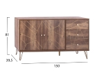 ΜΠΟΥΦΕΣ KAITLYN HM8650 ΚΑΡΥΔΙ ΜΕ ΧΡΥΣΟ 150x39,5x81Y εκ.