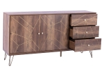 ΜΠΟΥΦΕΣ KAITLYN HM8650 ΚΑΡΥΔΙ ΜΕ ΧΡΥΣΟ 150x39,5x81Y εκ.
