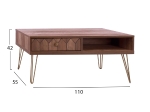 ΤΡΑΠΕΖΙ ΣΑΛΟΝΙΟΥ PHILIPPA HM8672 ΚΑΡΥΔΙ ΜΕ ΧΡΥΣΟ 110x55x42Υ εκ.