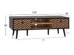 ΕΠΙΠΛΟ TV CHARLEEN HM8667 ΜΑΥΡΟ ΜΕ ΦΥΣΙΚΟ 120x40x40Υ εκ.
