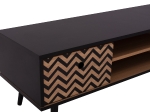 ΕΠΙΠΛΟ TV CHARLEEN HM8667 ΜΑΥΡΟ ΜΕ ΦΥΣΙΚΟ 120x40x40Υ εκ.