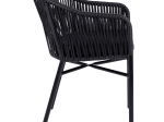 ΠΟΛΥΘΡΟΝΑ ΑΛΟΥΜΙΝΙΟΥ RAFAEL HM5698.02 ΜΑΥΡΗ & ΜΕ ΜΑΥΡΟ WICKER 57x58x77Υ εκ.