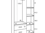 ΝΤΟΥΛΑΠΑ 3ΦΥΛΛΗ ME 2 ΣΥΡΤΑΡΙΑ CAESAR HM340.04 SONAMA ΜΕ ΓΚΡΙ 89x42,5Χ181εκ.