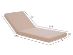 ΜΑΞΙΛΑΡΙ ΞΑΠΛΩΣΤΡΑΣ POLYESTER SIFNOS ΜΠΕΖ HM11235.01P 190x70x11 εκ.