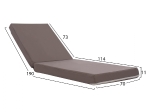 ΜΑΞΙΛΑΡΙ ΞΑΠΛΩΣΤΡΑΣ POLYESTER SIFNOS ΓΚΡΙ HM11235.10P 190x70x11 εκ.