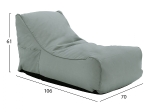 ΠΟΥΦ BLOOM ΑΔΙΑΒΡΟΧΟ HM5111.20 ΓΚΡΙ 106x70x61Υ εκ.