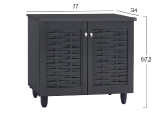 ΠΑΠΟΥΤΣΟΘΗΚΗ-ΝΤΟΥΛΑΠΙ ΞΥΛΙΝΗ CASSIOPE HM2208.10 ΓΚΡΙ 77Χ34Χ67.5εκ.
