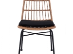 ΚΑΡΕΚΛΑ ΜΕΤΑΛΛΙΚΗ GAIDEN ΜΕ ΜΑΞΙΛΑΡΙ HM5705 ΜΕ WICKER ΜΠΕΖ 47Χ50Χ85Υ εκ.