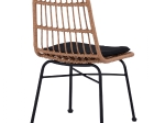 ΚΑΡΕΚΛΑ ΜΕΤΑΛΛΙΚΗ GAIDEN ΜΕ ΜΑΞΙΛΑΡΙ HM5705 ΜΕ WICKER ΜΠΕΖ 47Χ50Χ85Υ εκ.
