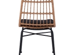 ΚΑΡΕΚΛΑ ΜΕΤΑΛΛΙΚΗ GAIDEN ΜΕ ΜΑΞΙΛΑΡΙ HM5705 ΜΕ WICKER ΜΠΕΖ 47Χ50Χ85Υ εκ.
