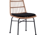 ΚΑΡΕΚΛΑ ΜΕΤΑΛΛΙΚΗ GAIDEN ΜΕ ΜΑΞΙΛΑΡΙ HM5705 ΜΕ WICKER ΜΠΕΖ 47Χ50Χ85Υ εκ.