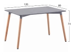 ΣΕΤ ΤΡΑΠΕΖΑΡΙΑΣ 5 ΤΜΧ ΤΡΑΠΕΖΙ 120x80x73 cm MINIMAL ΜΕ ΚΑΡΕΚΛΕΣ ΠΟΛΥΠΡΟΠΥΛΕΝΙΟΥ ΓΚΡΙ HM11329.10