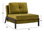 HM3078.13 ΠΟΛΥΘΡΟΝΑ ΚΡΕΒΑΤΙ, ΒΕΛΟΥΔΟ ΛΑΔΙ  95x92x66Υ εκ.