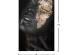 ΠΙΝΑΚΑΣ ΚΑΜΒΑΣ DARK SKINNED GIRL WITH GOLD MAKEUP HM7196.01 50X3X70 εκ.